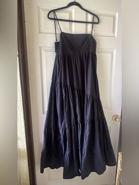 Modern Citizen 100% cotton Black Asy Tiered Maxi Dress with Spaghetti Straps